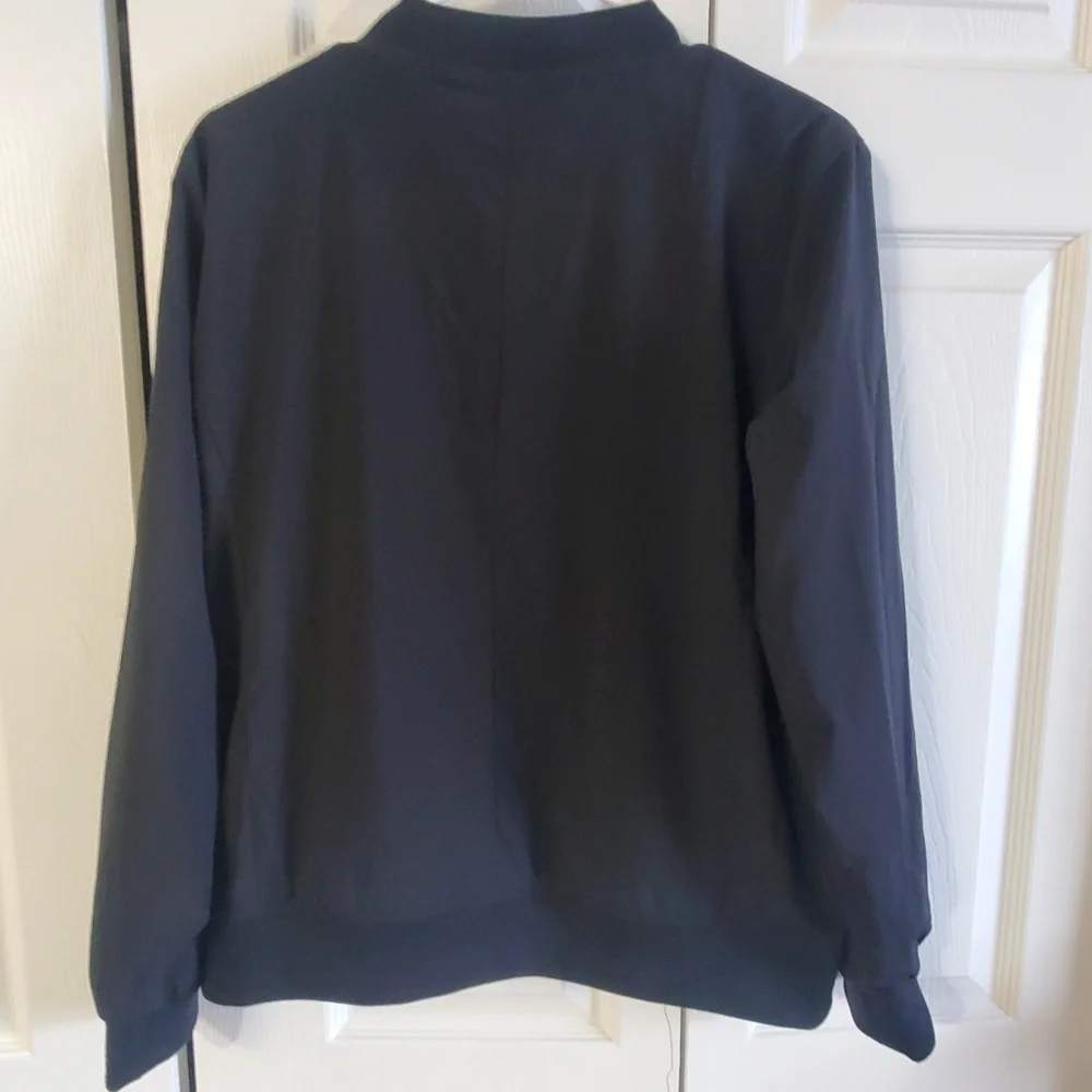 BANANA REPUBLIC LARGE BLACK BOMBERJACKET. MENS.